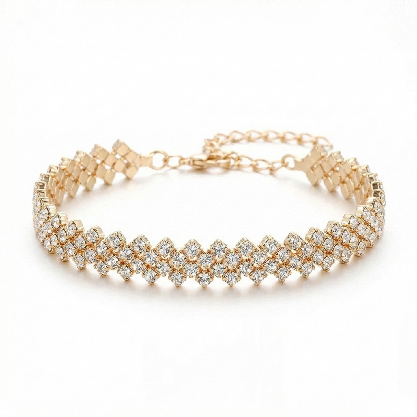 tennis anklet - crystal tennis anklet - rhinestone anklet - sparkly anklet - diamante anklet - gold tone anklet - ankle bracelet - dainty tennis anklet - crystal ankle bracelet - gold sparkle anklet