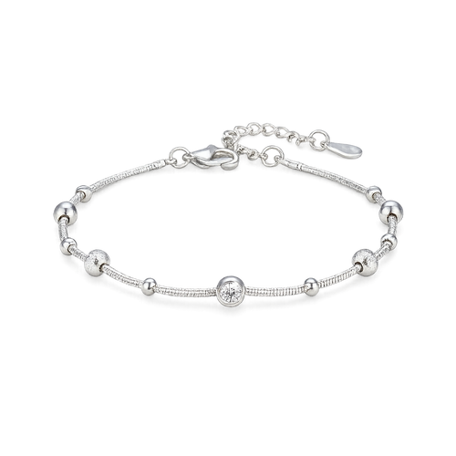 bead station anklet - beaded station anklet - ball station anklet - satellite anklet - satellite chain anklet - beaded chain anklet - silver anklet - dainty silver anklet - minimalist anklet - stacking anklet