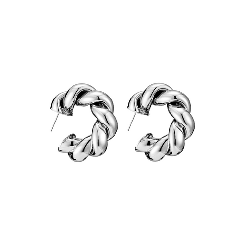 chunky twist hoop earrings - twisted rope hoop earrings - rope twist hoop earrings - silver twist hoop earrings - chunky silver hoop earrings - braided hoop earrings - twisted hoop earrings silver - statement twist hoop earrings - medium twist hoop earrings - chunky rope hoop earrings