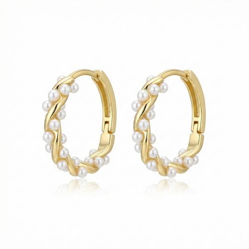 pearl huggie hoop earrings - gold pearl huggie earrings - pearl huggie earrings - pearl cluster hoop earrings - pearl cluster huggie earrings - mini pearl huggies - small pearl hoop earrings - dainty pearl hoop earrings - pearl hoop earrings gold - pearl huggie earrings gold